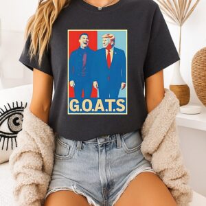 Trump And Ronaldo Goats Dark 2025 T-Shirt