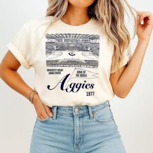Uc Davis Aggies Basketball Bob Hamilton Court Home Of Aggies 1977 Sketch T-Shirt