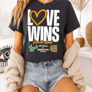 Usf Vs Kennesaw State Love Wins Coach Amir T-Shirt