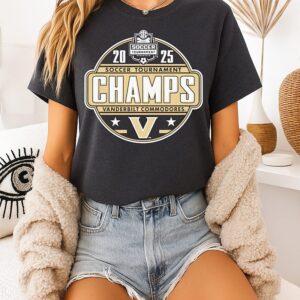Vanderbilt Commodores 2025 Sec Women’s Soccer Tournament Champions Locker Room T-Shirt