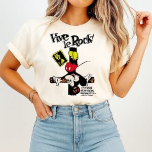 Vive Le Rock Crucified Mickey Mouse Being Nailed Hang Upside Down T-Shirt