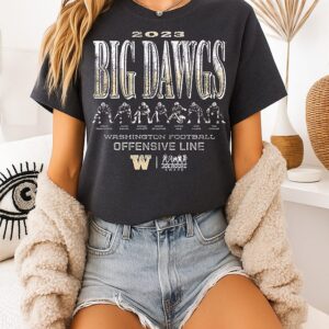 Washington Huskies 2023 Big Dawgs Offensive Line Joe Moore Award T-Shirt
