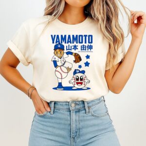 Yoshinobu Yamamoto Los Angeles Dodgers Superstar Cartoon T-Shirt