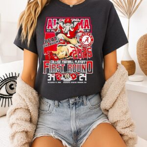 Alabama Crimson Tide Beat Oklahoma Sooners College Football Playoff First Round 2025 T-Shirt