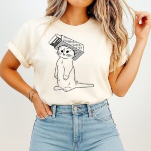 Cat Cheese Grater Funny T-Shirt