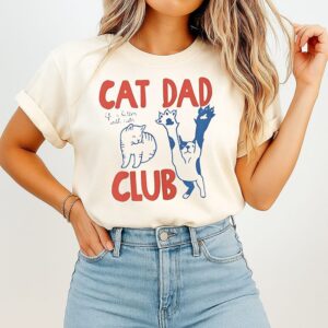 Cat Dad Club Like Is Better With Cats Retro T-Shirt