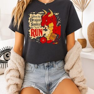 D20 When The Dragon Smiles Run T-Shirt