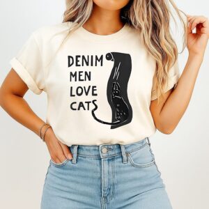 Denim Men Loves Cats T-Shirt