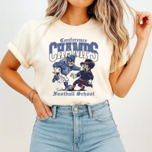 Duke Blue Devils 2025 Conference Champions Football School Stiff Arm Mascot T-Shirt