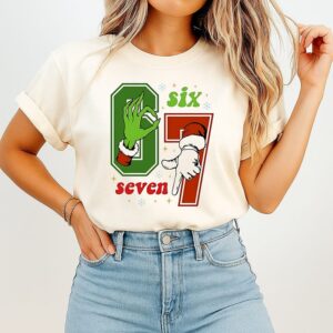 Grinch Hand Sign Christmas 67 Meme T-Shirt