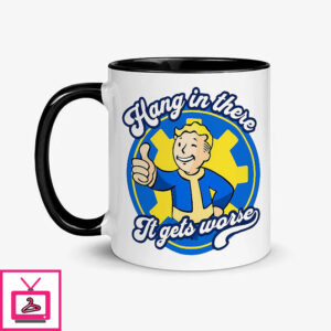 Hang In There It Gets Worse Vault Boy Mug