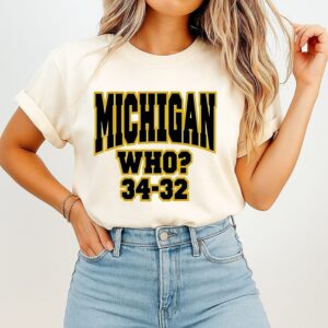 Hannah Montoya Michigan Who 34 32 T-Shirt
