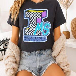 Ims Indianapolis Motor Speedway Checkered Throwback Girls T-Shirt