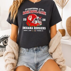 Indiana Hoosiers 2026 Cfp Rose Bowl Game Helmet T-Shirt