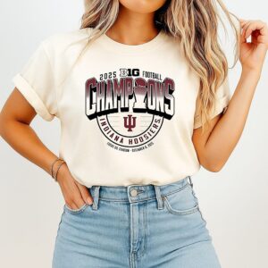 Indiana Hoosiers Big Ten Football Champions Locker Room 2025 T-Shirt