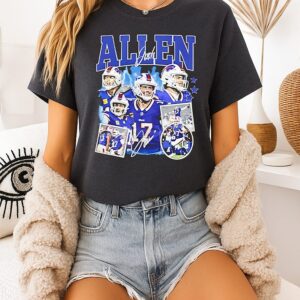 Josh Allen Buffalo Bills Player Collage Signature T-Shirt