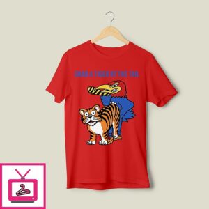 Kansas Vs Missouri Rivalry Grab A Tiger By The Tail T-Shirt