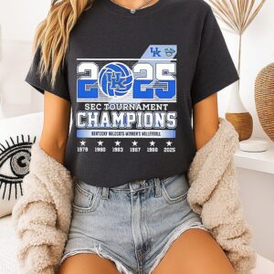 Kentucky Wildcats Women’s Volleyball 2025 Sec Tournament Champions T-Shirt