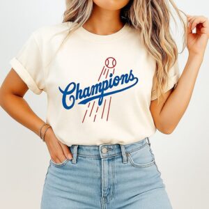 La Dodgers World Champions Logo T-Shirt
