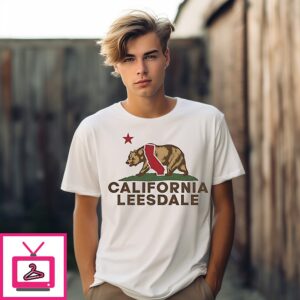 Leesdale California Bear California Republic Flag Style Vintage T-Shirt