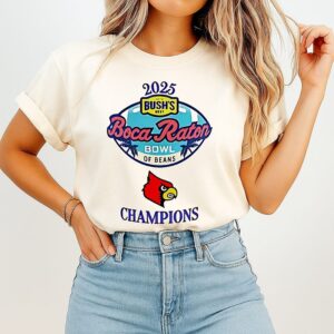 Louisville Cardinals 2025 Boca Raton Bowl Football Champions T-Shirt