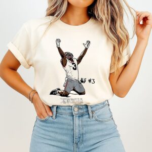 Nate Frazier Georgia Bulldogs End Zone Celebration Signature T-Shirt