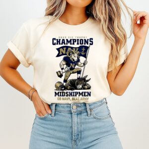 Navy Midshipmen 2025 Cic Trophy Champions Go Nay Beat Army T-Shirt