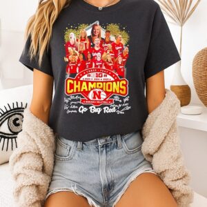 Nebraska Cornhuskers Three Peat Big Champions 2025 Go Big Red Signatures T-Shirt