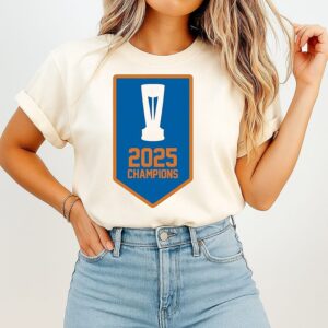New York Knicks 2025 NBA Cup Champions Banner T-Shirt