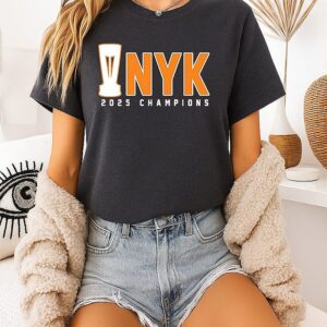 New York Knicks NBA Cup 2025 Champions Nyk Trophy T-Shirt