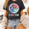 New York Nets New York Jersey Devils New York Mets New York Jets Mashup Logo T-Shirt
