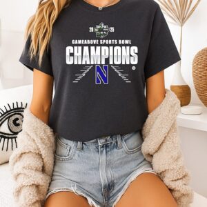 Northwestern Wildcats Game Above Sports Bowl Champions 2025 Locker Room T-Shirt