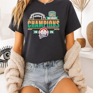 Ohio Bobcats 2025 Scooter’s Coffee Frisco Bowl Champions Logo T-Shirt