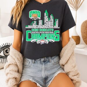 Ohio Bobcats Scooter’s Coffee Frisco Bowl Champions 2025 Football Player Names T-Shirt