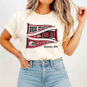 Ohio State Buckeyes Pennant Sadie Flag T-Shirt