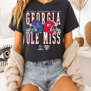 Ole Miss Rebels Vs Georgia Bulldogs Sugar Bowl 2026 T-Shirt