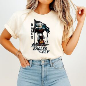 Philadelphia Eagles NFL 2025 Nfc East Champions Mascot T-Shirt