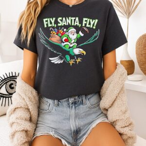 Santa Claus Fly Santa Fly Philadelphia Eagles T-Shirt