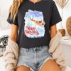 Santa Claus Riding Reindeer Merry Christmas From New Uork City T-Shirt