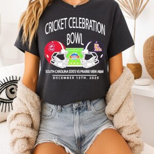 South Carolia State Bulldogs Vs Prairie View A&m 2025 Cricket Celebration Bowl T-Shirt