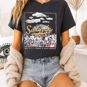 Swayze Crazy Sunny With A Chance Of Beer Showers T-Shirt
