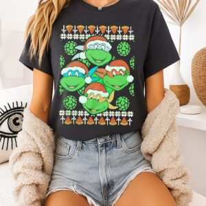 Teenage Mutant Ninja Turtles Faux Ugly Christmas T-Shirt