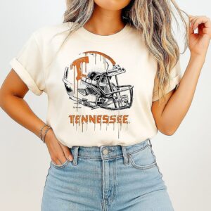 Tennessee Volunteers Vive La Fete Dripping Football Helmet T-Shirt