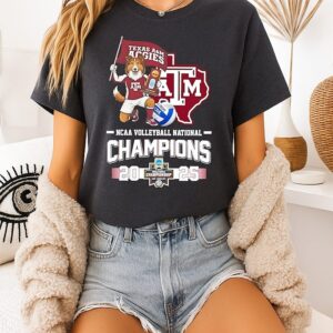Texas A&M Aggies Mascot NCAA Volleyball National Champions 2025 T-Shirt