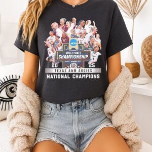 Texas A&M Aggies NCAA Di Women’s Volleyball National Champions 2025 Players Graphic T-Shirt