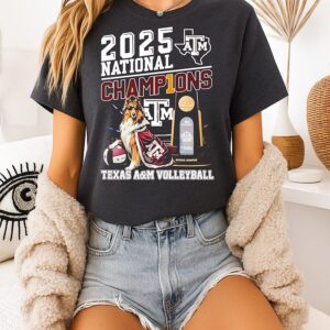 Texas A&m Aggies Volleyball National Champions 2025 Mascot T-Shirt