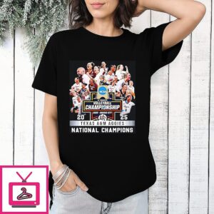 Texas A&M Aggies Women’s Volleyball 2025 National Champions All Team T-Shirt