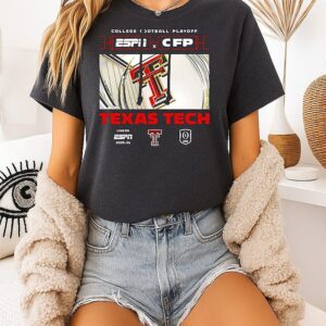 Texas Tech Red Raiders 2025-26 College Football Playoff Espn Window T-Shirt