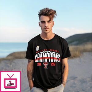 Texas Tech Red Raiders 2025 Big 12 Football Champions Endzone Speed T-Shirt