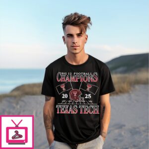 Texas Tech Red Raiders 2025 Big 12 Football Champions Flags T-Shirt